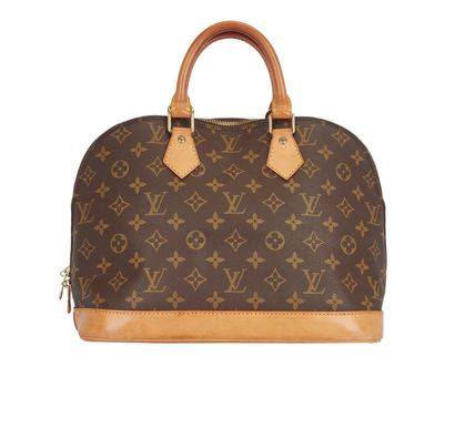 Alma PM, &pound;650, Handbags, Brown, Coated Canvas, Front view